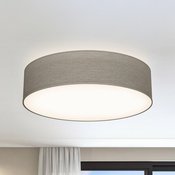 B.K. Licht Litora stropna svjetiljka, taupe, Ø 38 cm, tekstil, E27, prigušiva, Smeđa / hrđa, Dnevni boravak/blagovaonica, Tkanina / tekstil