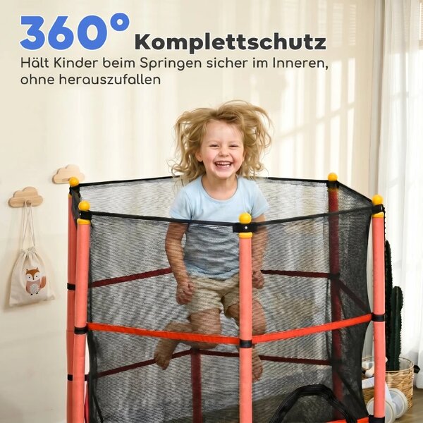 Trampolin za djecu, Ø163 cm - Crna