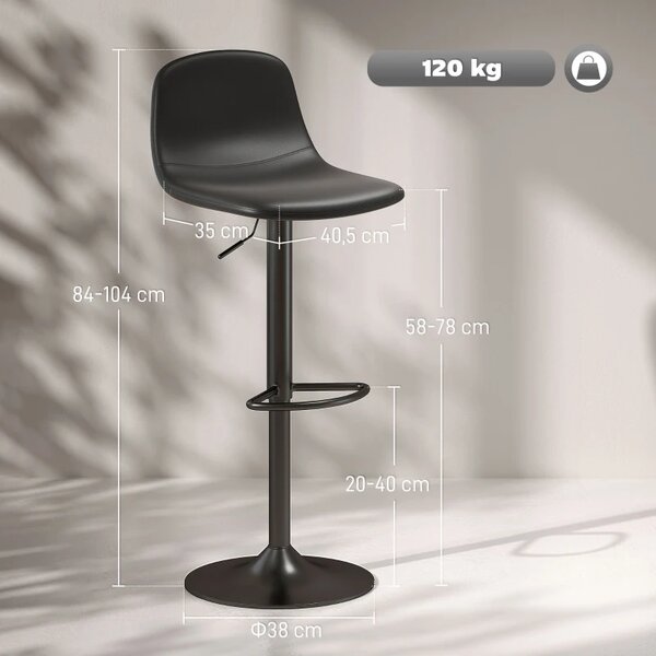 Set od 2 barske stolice HOMCOM