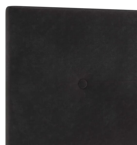 Boxspring krevet s madracem Crna 90 x 200 cm Baršun - Crna 90 x 200 cm Prošiveno gumbima