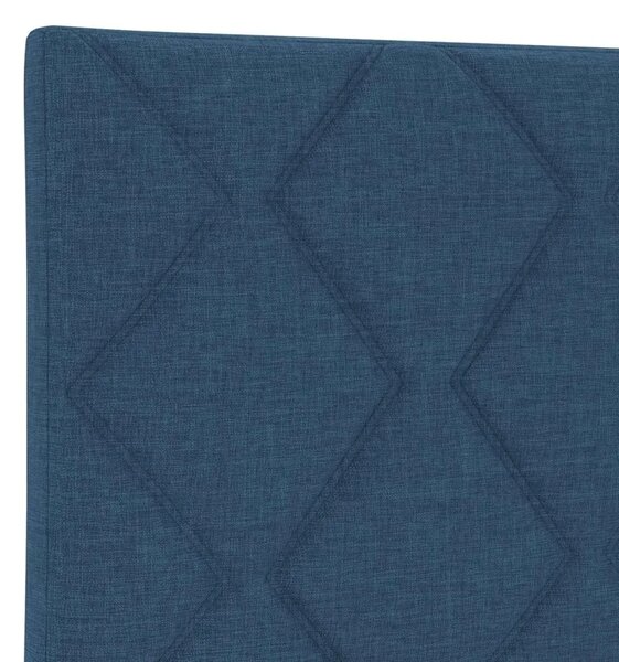 Boxspring krevet s madracem Plava 160 x 200 cm Tkanina - Plava 160 x 200 cm Dizajn s rombovima