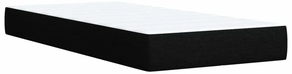 Boxspring krevet s madracem Crna 90 x 200 cm Tkanina - Crna 90 x 200 cm Dizajn s rombovima