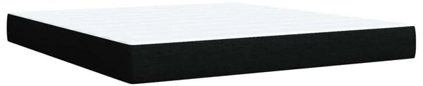 Krevet s box springom madracem i LED-om Crna 180 x 200 cm - Crna 180 x 200 cm Dizajn s rombovima