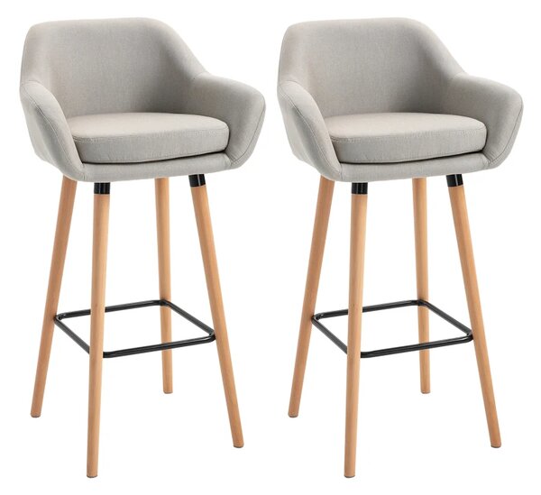 Set barskih stolica od 2 dijela 55 cm x 48 cm x 100 cm - Bež