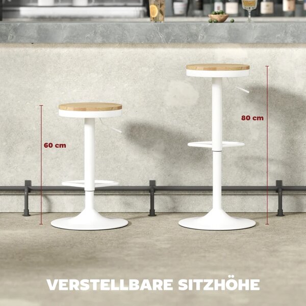 Barske stolice Set od 2 38,5x38,5x60-80 cm
