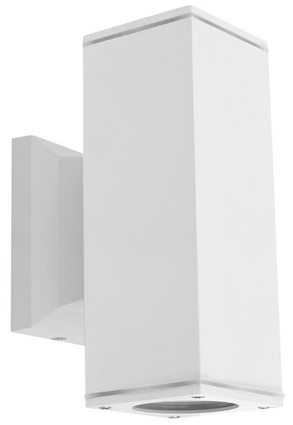 Aigostar - Vanjska zidna svjetiljka 2xGU10/230V bijela IP65 uglast