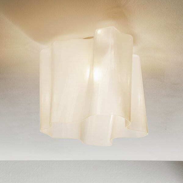 Artemide Logico stropna svjetiljka 40x40 cm bijela, prigušiva, Bijela, Dnevni boravak/blagovaonica, Staklo