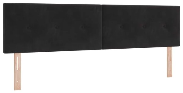 Krevet s od storage s uzglavljem 2 kom. Crna - Crna 180 x 200 cm Prošiveno gumbima