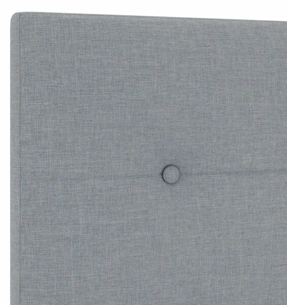 Boxspring krevet s madracem Svjetlosiva 140 x 190 cm Tkanina - Svjetlosiva 140 x 190 cm Prošiveno gumbima
