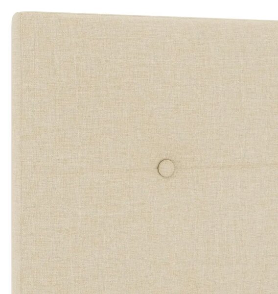 Boxspring krevet s madracem Krem 120 x 190 cm Tkanina - Krem 120 x 190 cm Prošiveno gumbima