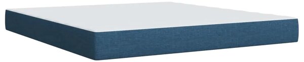 Boxspring krevet s madracem Plava 180 x 200 cm Tkanina - Plava 180 x 200 cm Dizajn s rombovima