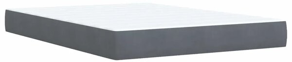 Boxspring krevet s madracem Tamnosiva 160 x 200 cm Baršun - Tamnosiva 160 x 200 cm Dizajn s rombovima