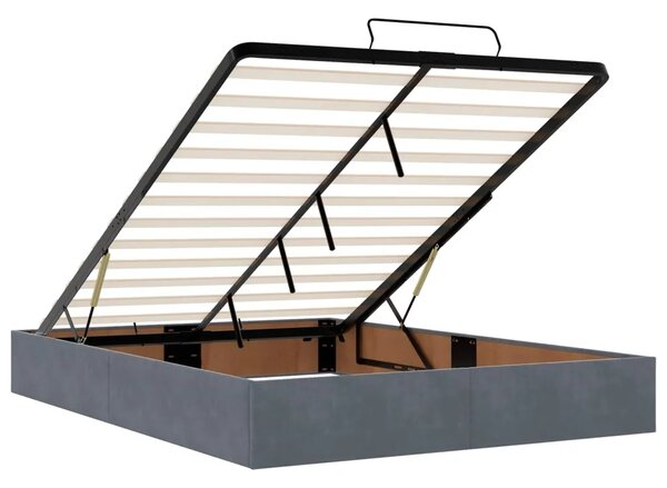 Krevet od pjene s madracem i LED-om Tamnosiva 160 x 200 cm - Tamnosiva 160 x 200 cm Dizajn s rombovima
