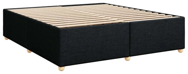 Boxspring krevet s madracem Crna 180 x 200 cm Tkanina - Crna 180 x 200 cm Dizajn s rombovima