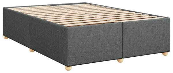Boxspring krevet s madracem Tamnosiva 140 x 200 cm Tkanina - Tamnosiva 140 x 200 cm Dizajn s rombovima