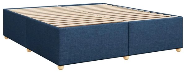 Boxspring krevet s madracem Plava 180 x 200 cm Tkanina - Plava 180 x 200 cm Dizajn s rombovima