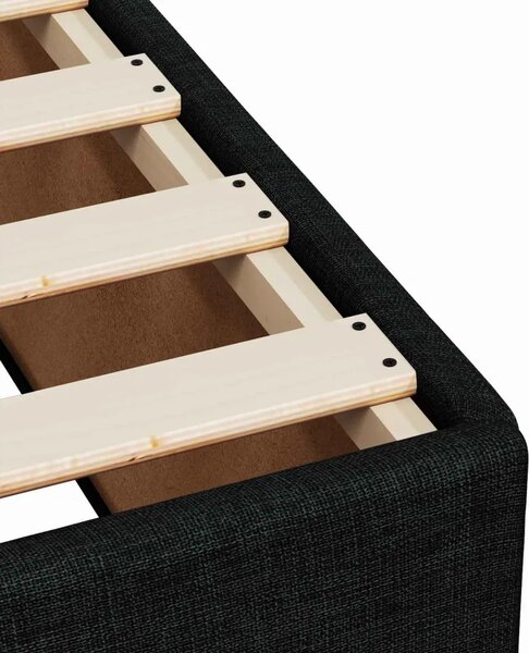 Boxspring krevet s madracem Crna 90 x 200 cm Tkanina - Crna 90 x 200 cm Dizajn s rombovima