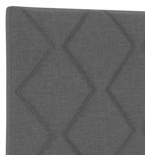 Krevet s box springom madracem i LED-om Tamnosiva 140 x 190 cm - Tamnosiva 140 x 190 cm Dizajn s rombovima