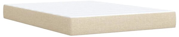 Krevet s box springom madracem i LED-om Krem 160 x 200 cm - Krem 160 x 200 cm Dizajn s rombovima