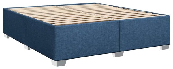 Boxspring krevet s madracem Plava 180 x 200 cm Tkanina - Plava 180 x 200 cm Dizajn s rombovima