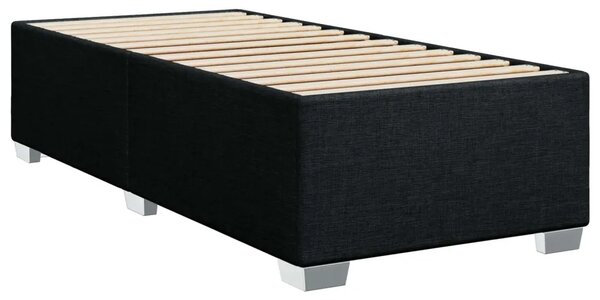 Boxspring krevet s madracem Crna 90 x 200 cm Tkanina - Crna 90 x 200 cm Dizajn s rombovima
