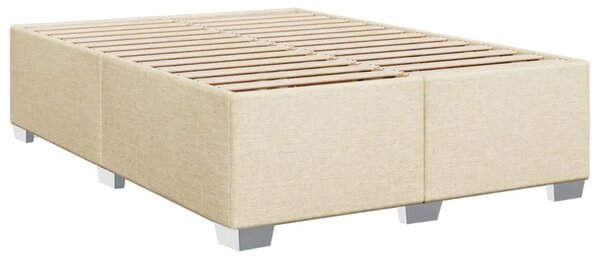 Krevet s box springom madracem i LED-om Krem 160 x 200 cm - Krem 160 x 200 cm Dizajn s rombovima