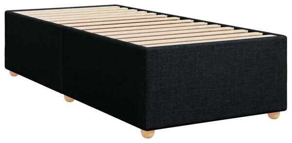 Boxspring krevet s madracem Crna 90 x 190 cm Tkanina - Crna 90 x 190 cm Dizajn s rombovima