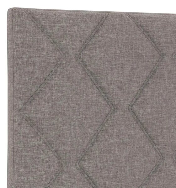 Boxspring krevet s madracem Sivosmeđa 90 x 190 cm Tkanina - Sivosmeđa 90 x 190 cm Dizajn s rombovima
