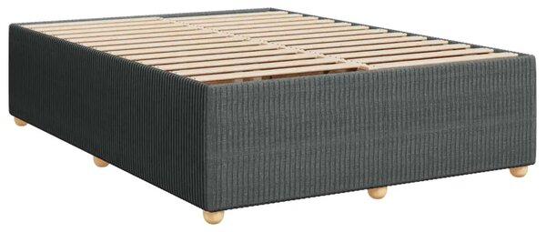 Boxspring krevet s madracem Tamnosiva 140 x 200 cm Tkanina - Tamnosiva 140 x 200 cm Dizajn s rombovima