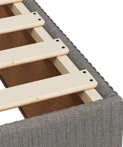 Boxspring krevet s madracem Sivosmeđa 90 x 190 cm Tkanina - Sivosmeđa 90 x 190 cm Dizajn s rombovima
