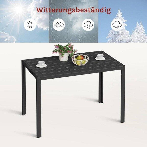 Vrtni stol Aluminij WPC, za 8-10 osoba 116x74x70 cm