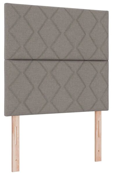 Boxspring krevet s madracem Sivosmeđa 90 x 190 cm Tkanina - Sivosmeđa 90 x 190 cm Dizajn s rombovima