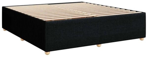 Boxspring krevet s madracem Crna 180 x 200 cm Tkanina - Crna 180 x 200 cm Dizajn s rombovima