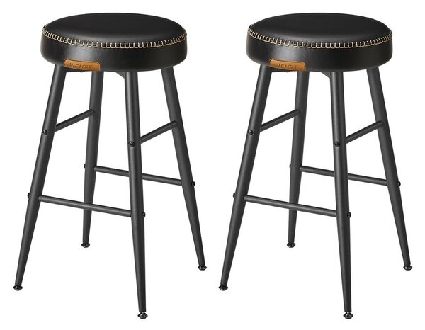 Barske stolice, set od 2 63 cm - Crna
