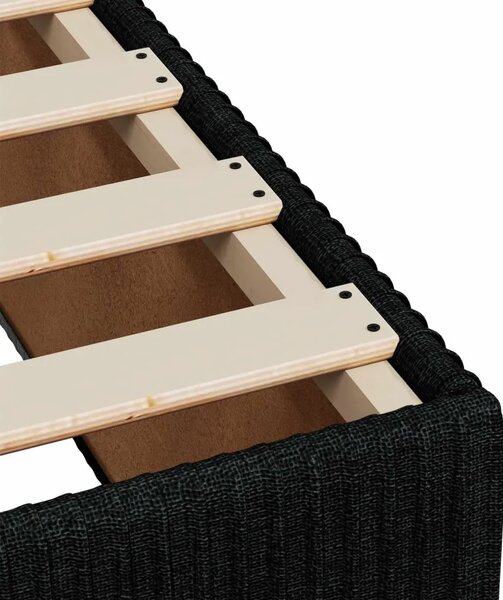 Boxspring krevet s madracem Crna 90 x 190 cm Tkanina - Crna 90 x 190 cm Dizajn s rombovima