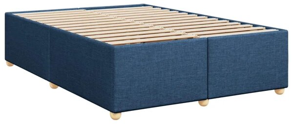 Boxspring krevet s madracem Plava 160 x 200 cm Tkanina - Plava 160 x 200 cm Dizajn s rombovima