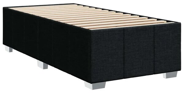 Boxspring krevet s madracem Crna 90 x 200 cm Tkanina - Crna 90 x 200 cm Dizajn s rombovima