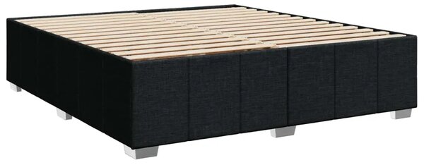 Boxspring krevet s madracem Crna 180 x 200 cm Tkanina - Crna 180 x 200 cm Dizajn s rombovima