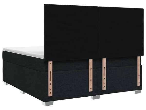 Boxspring krevet s madracem Crna 180 x 200 cm Tkanina - Crna 180 x 200 cm Dizajn s rombovima