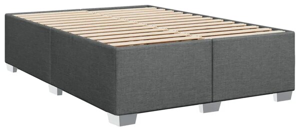 Krevet s box springom madracem i LED-om Tamnosiva 140 x 190 cm - Tamnosiva 140 x 190 cm Dizajn s rombovima