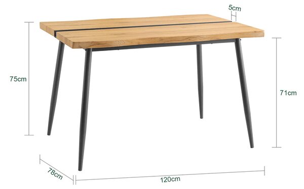 Blagovaonski stol 120x78x75 cm