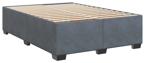 Boxspring krevet s madracem Tamnosiva 160 x 200 cm Baršun - Tamnosiva 160 x 200 cm Dizajn s rombovima