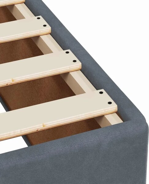 Boxspring krevet s madracem Tamnosiva 160 x 200 cm Baršun - Tamnosiva 160 x 200 cm Dizajn s rombovima