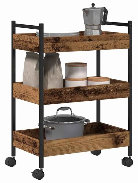Kuhinjska kolica - drvo - 50 x 30 x 70 cm - OUTLET - NEPREUZETO
