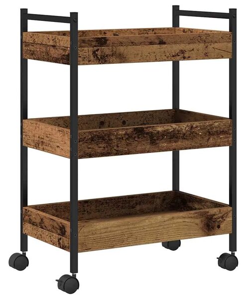 Kuhinjska kolica - drvo - 50 x 30 x 70 cm - OUTLET - NEPREUZETO