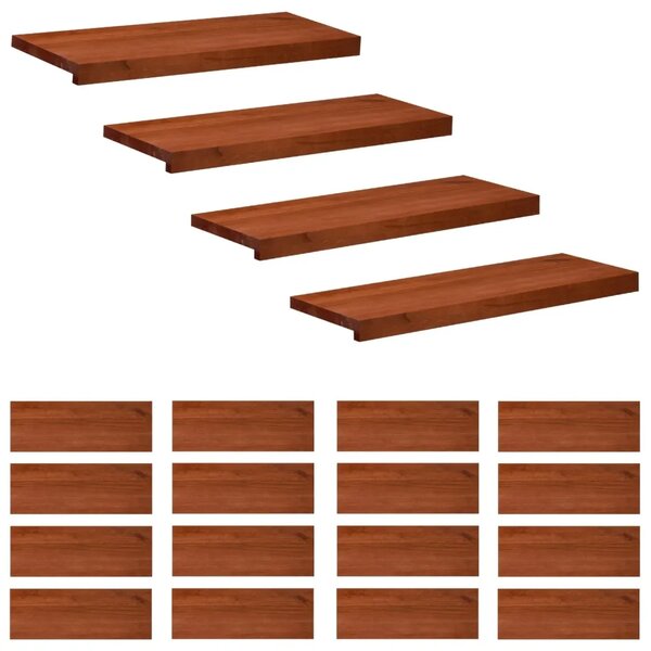 Step treads 20 kom. 80 x 30 x 2 cm Smeđa Čvrsto drvo bukve - Smeđa 80 x 30 x 2 cm 20