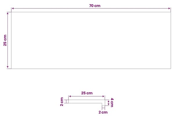 Step treads 20 kom. 70 x 25 x 2 cm Smeđa Čvrsto drvo bukve - Smeđa 70 x 25 x 2 cm 20