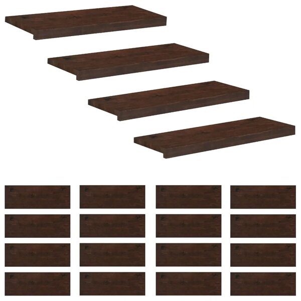 Step treads 20 kom. 80 x 25 x 2 cm Tamno smeđa - Tamno smeđa 80 x 25 x 2 cm 20
