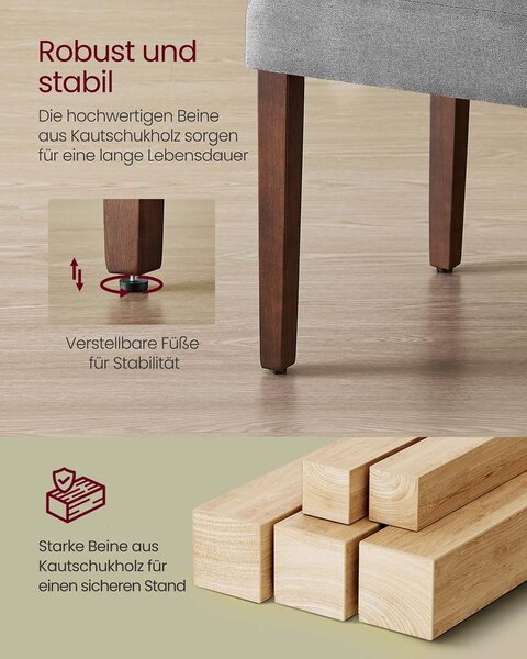 Set blagovaonskih stolica od 2, udobni jastuk za sjedenje - Bež