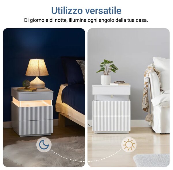 Noćni ormarić s 3 ladice Š41 × D40 × V52 cm